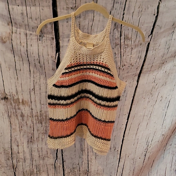 Roxy Crochet cotton tank sweater top - Picture 4 of 6